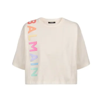 BALMAIN T Shirts Women's Beige