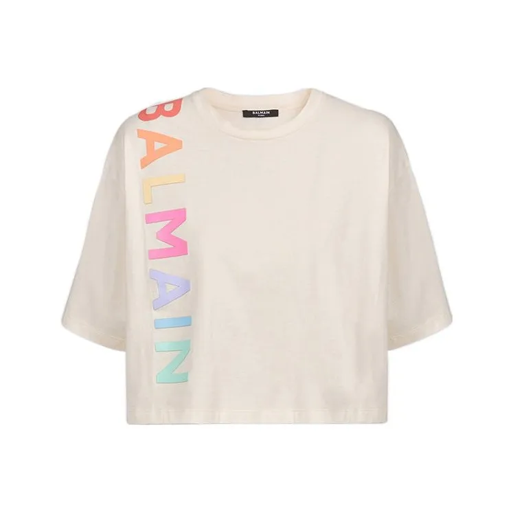 BALMAIN T Shirts Women's Beige-0