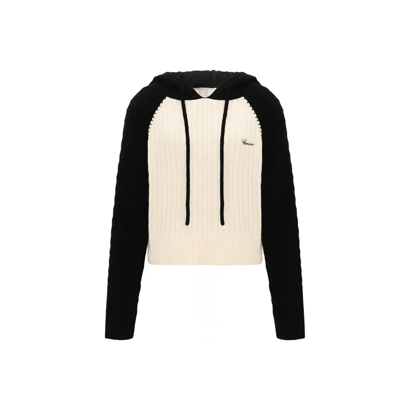CONCISE WHITE Sweater Women's Black White-0