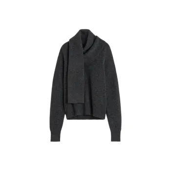 TOTEME Draped Scarf Knitted Jumper