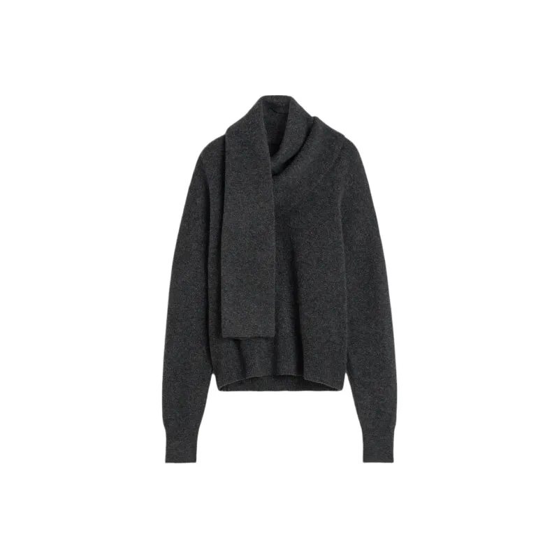 TOTEME Draped Scarf Knitted Jumper-0