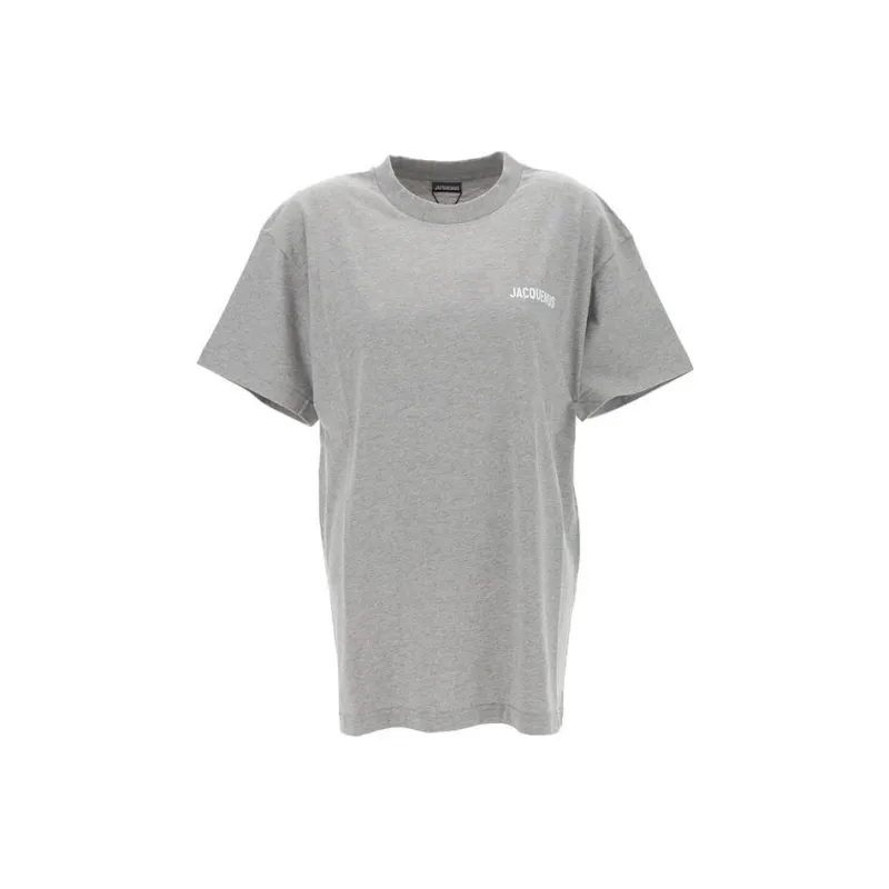 Jacquemus Le T shirt Logo T shirt Grey-0