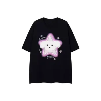 PLAY BUSH Drop Shoulder Sleeve T Shirt Women's