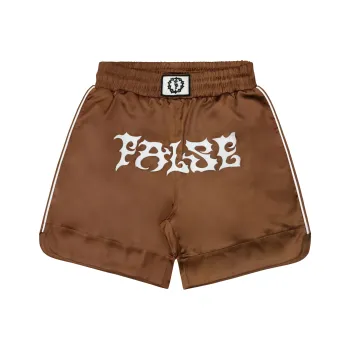 False Perception Shorts Unisex Brown