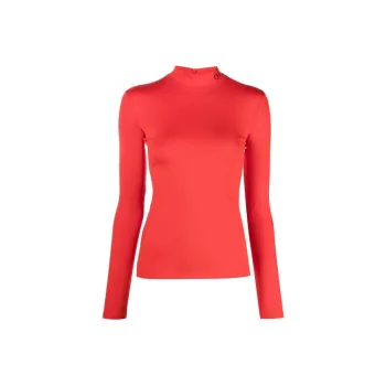 KARL LAGERFELD / Karl Lagerfeld Jeans Logo embroidered High neck Top
