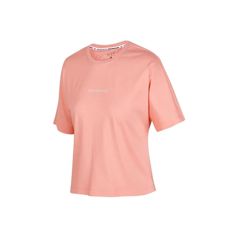 Skechers T Shirt Women's Candlelight Peach Pink-0