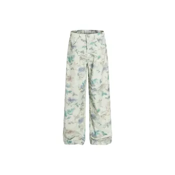 GBXM Jeans Unisex Floral Fabric Color