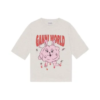 GANNI T Shirt Women's Light Gray