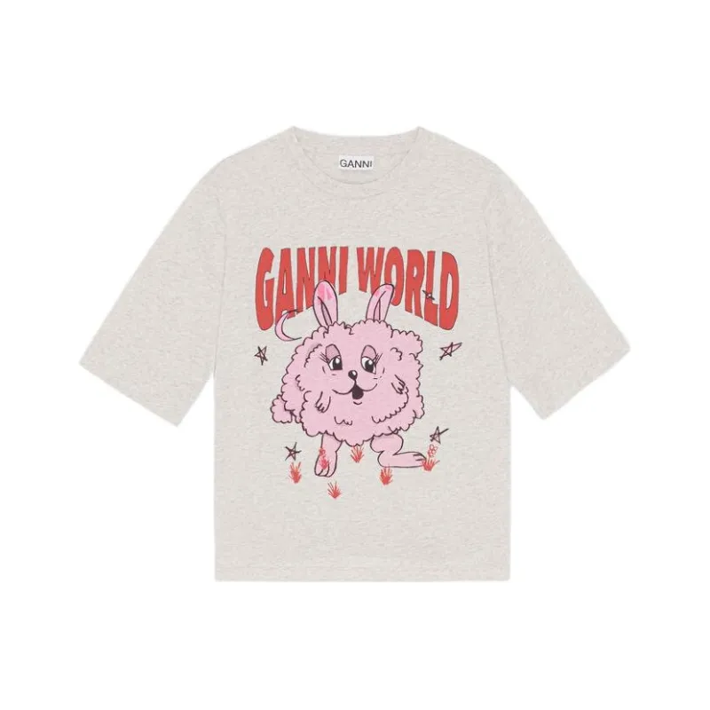GANNI T Shirt Women's Light Gray-0