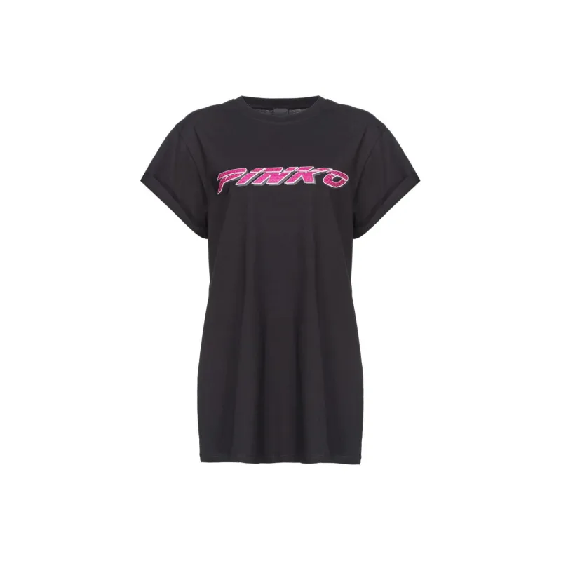 PINKO Logo Printed Crewneck T Shirt-0