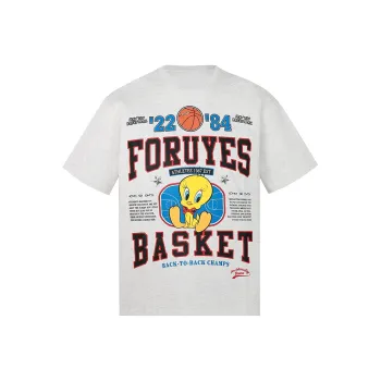 FORUYES T Shirt Women's White Gray
