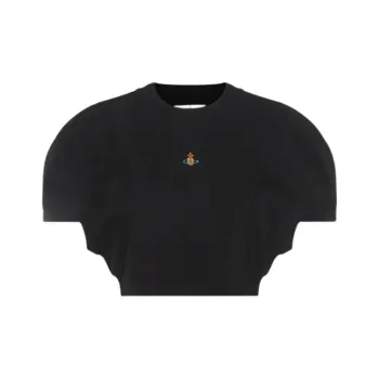 Vivienne Westwood Orb Embroidered Cropped T-Shirt