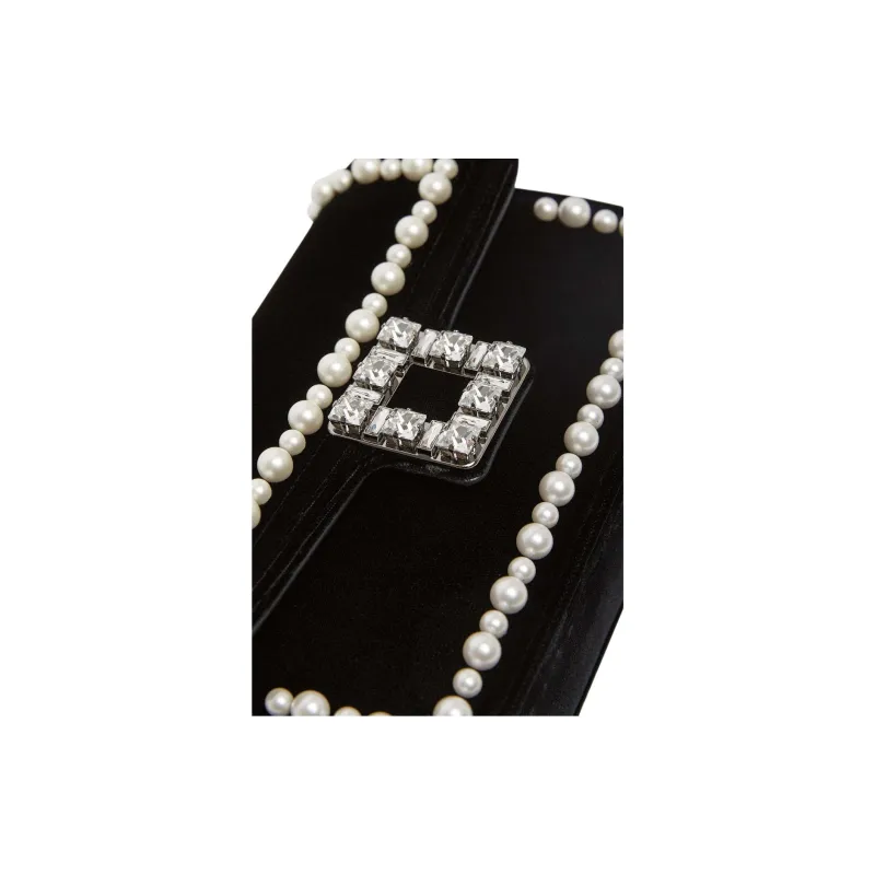 Roger Vivier Jeu De Fille Embellished Velvet Clutch Bag-3