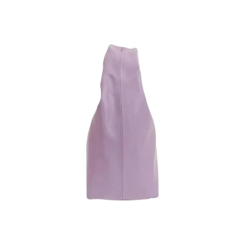 Furla Ginger Solid Color Smooth Leather With Logo Details Hobo Bag Shoulder Bag Small Size Women's Purple-2