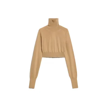 SportMax Ululato Roll Neck Cropped Jumper