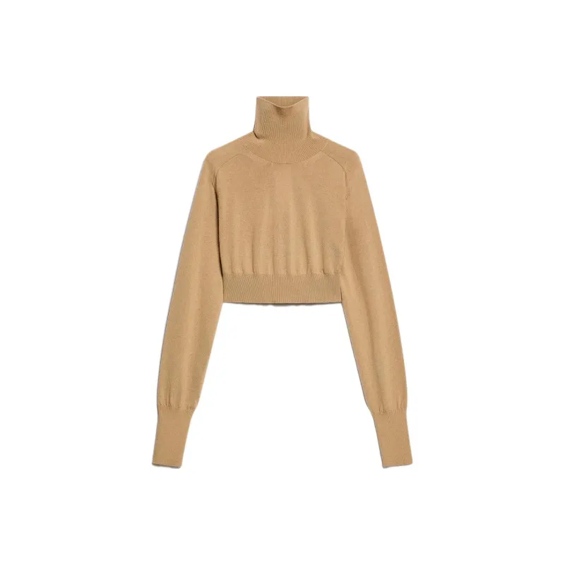 SportMax Ululato Roll Neck Cropped Jumper-0
