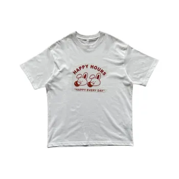 Korean Style Drop Shoulder Sleeve T Shirt Unisex White