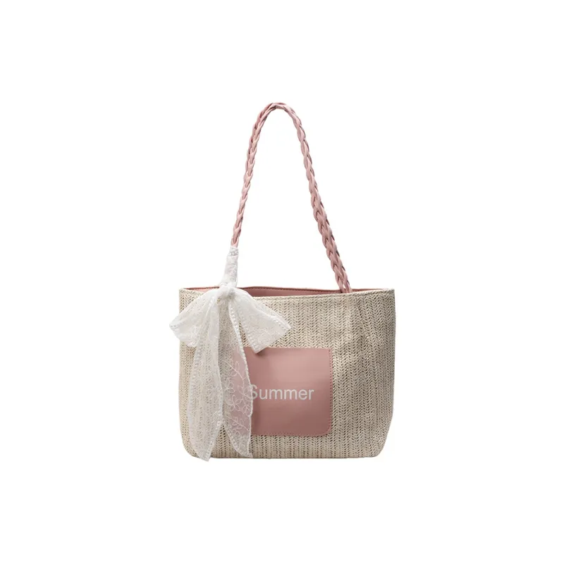 Homeboisportclub PU Patch Woven Tote Bag, Shopping Bag, Shoulder Bag Women's Multicolor-15