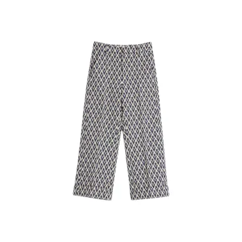 Valentino FW24 Casual Pants Men's Dark Blue Cream