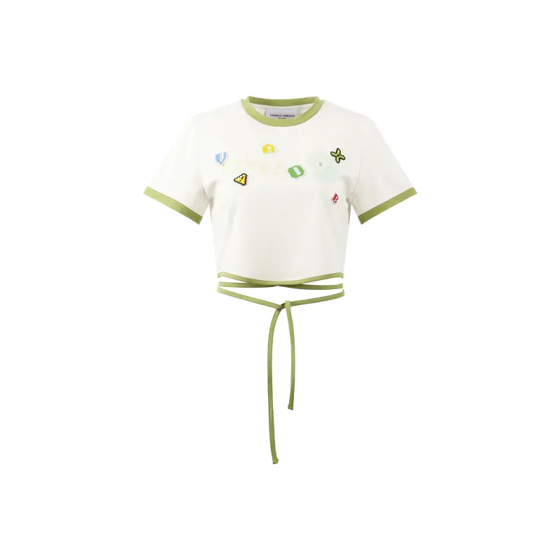 Valeria Obbaco Valeria Obbaco Fun Series Crop Tops Women's White-0