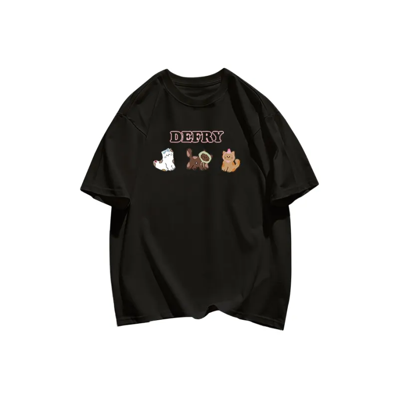 Cotton Shopping Drop Shoulder Sleeve T Shirt Unisex-14