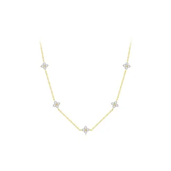 MAXTHINK S925 Silver Necklaces Women's Gold