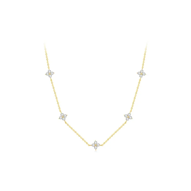 MAXTHINK S925 Silver Necklaces Women's Gold-0