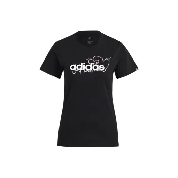 Adidas Set in Sleeve T Shirt Women's Black