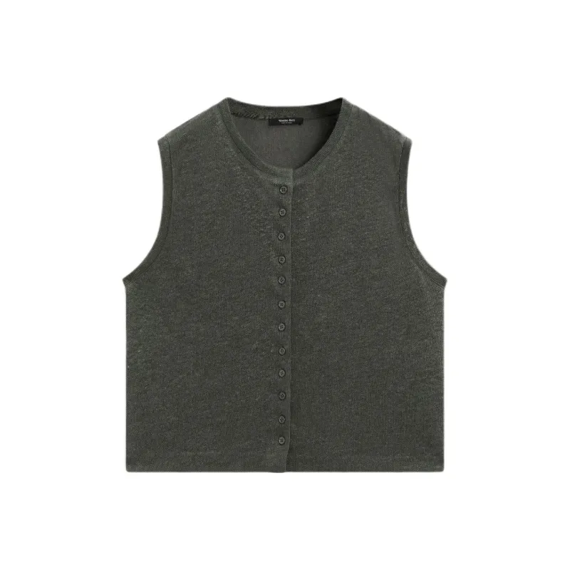 Massimo Dutti Tank Tops Women's Green-0