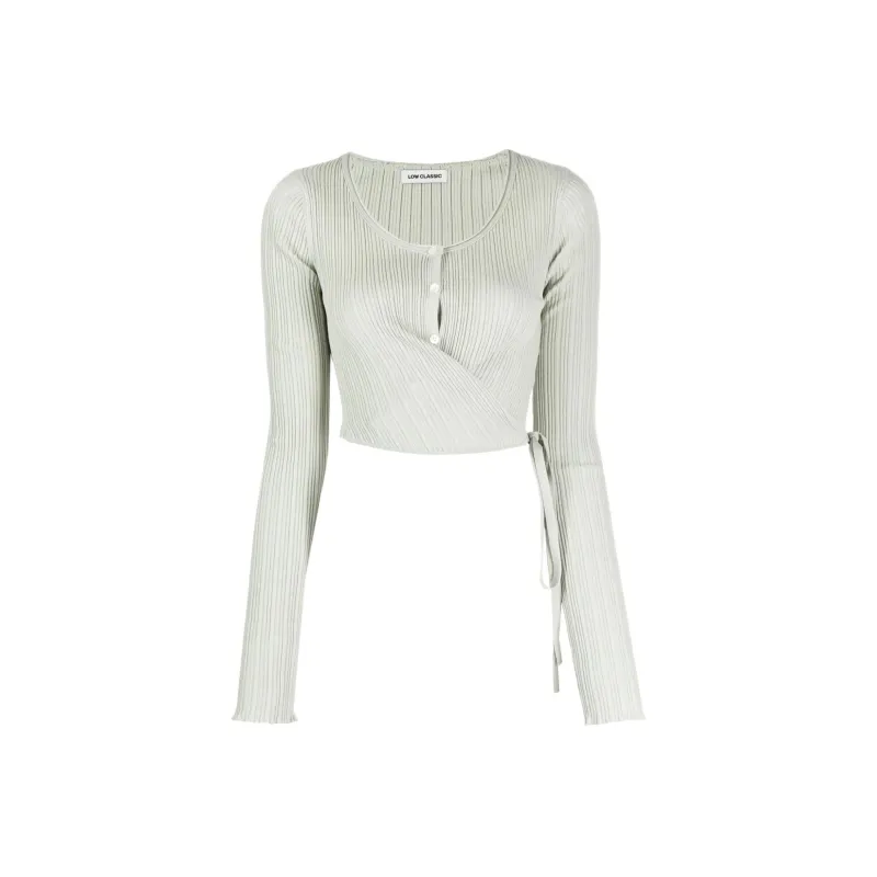LOW CLASSIC Ribbed Wrap Top-0