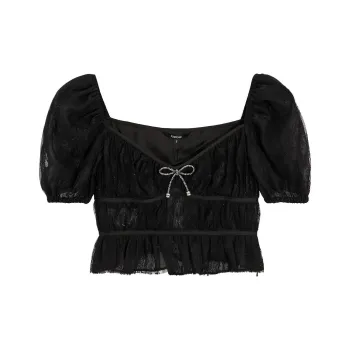 Bebe Crop Tops Women's Black