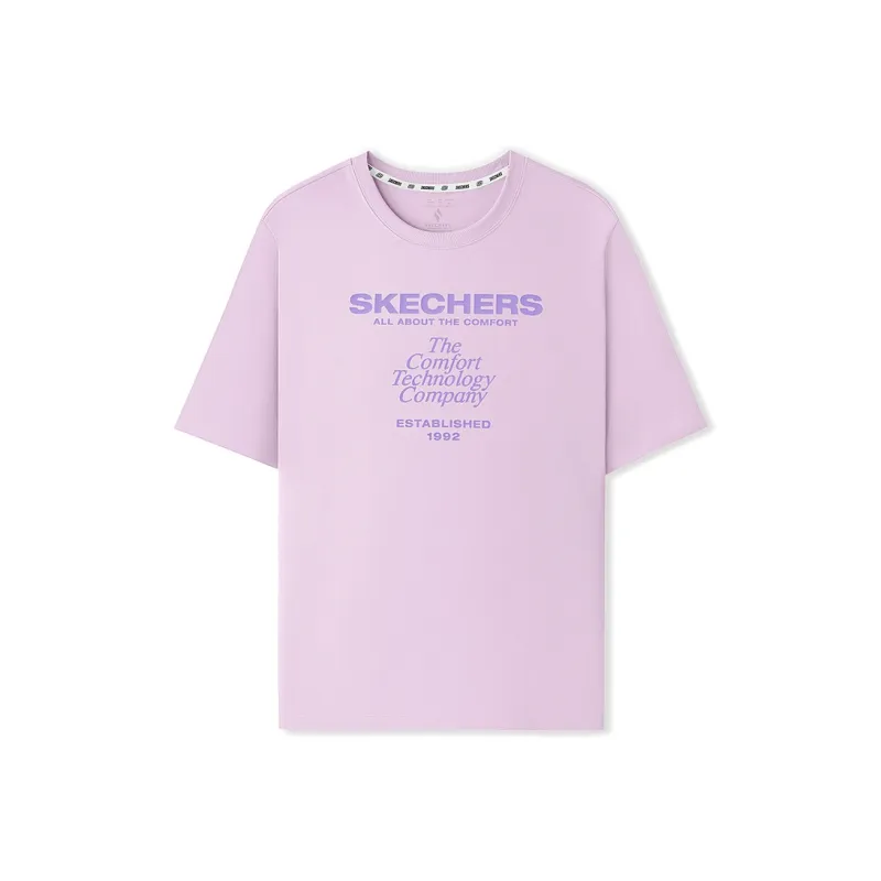Skechers T Shirt Women's Light Pink Red-0