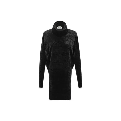 SAINT LAURENT High Neck Long-Sleeved Top
