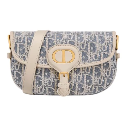 DIOR Bobby East West Cotton Shoulder Bag Unisex Blue