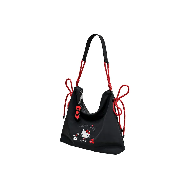 TOUTOU Hello Kitty Collaboration Hello Kitty Fabric Shoulder Bag Regular Women's Black/White-4
