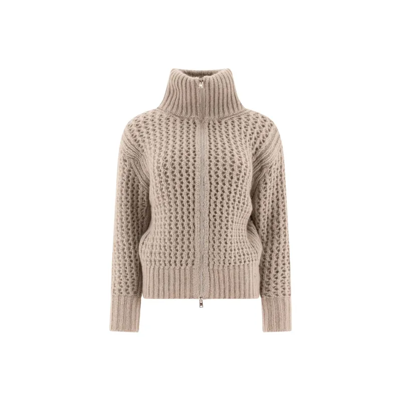 HERNO Resort High Neck Zip Up Cardigan-0