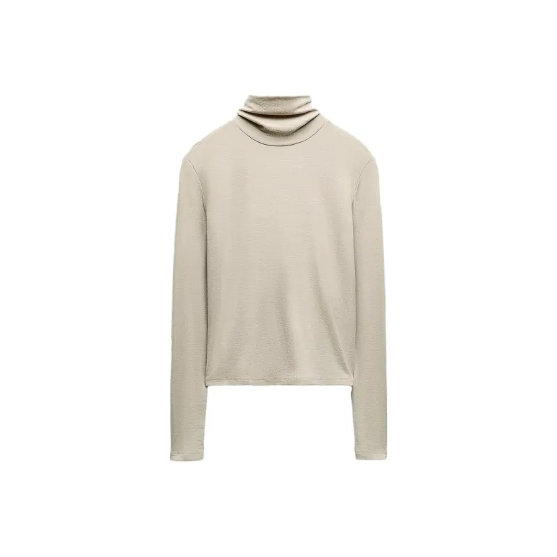 ZARA T-Shirts Women's Beige-0
