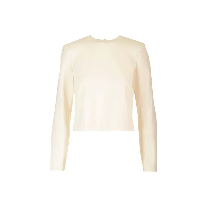 THEORY Crop Tops Women's Beige-0