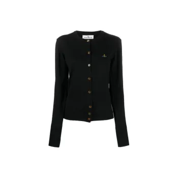 Vivienne Westwood Orb Embroidered Buttoned Cardigan