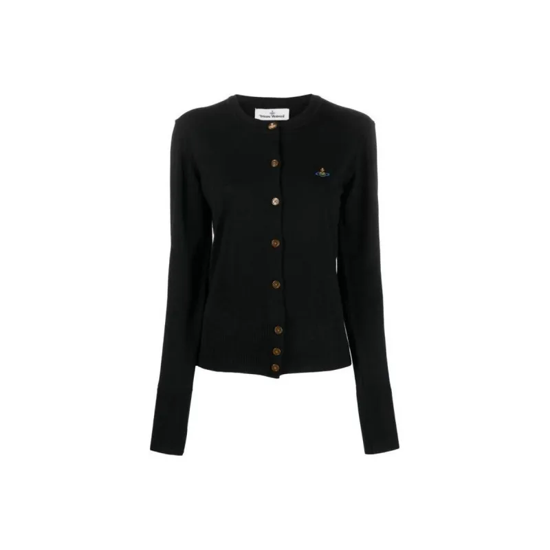 Vivienne Westwood Orb Embroidered Buttoned Cardigan-0