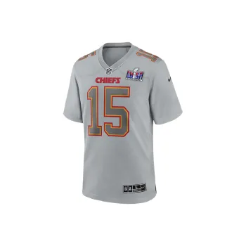 Nike Patrick Mahomes Kansas City Chiefs Super Bowl LVIII Soccer Jerseys Men's Gray