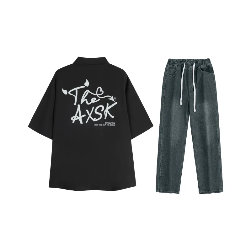 A.X.S.K Shirt Matching Set Unisex-44
