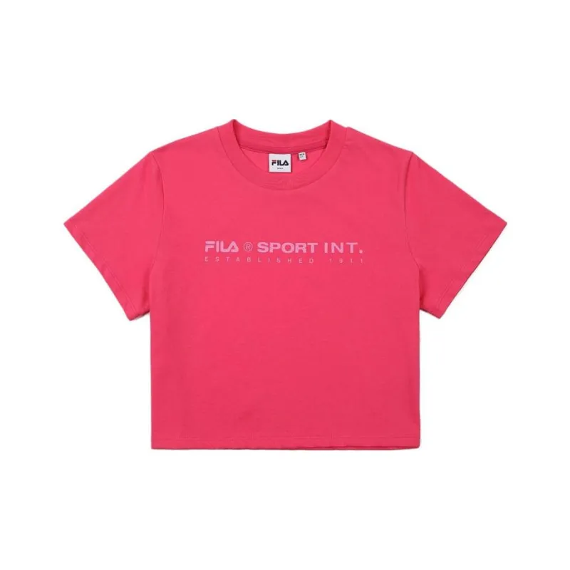 FILA Crop Tops Women's Pink-0