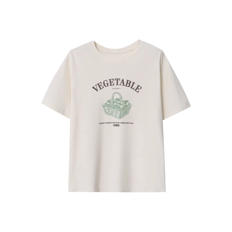 CHARM PICK T Shirt Women's Ivory-0