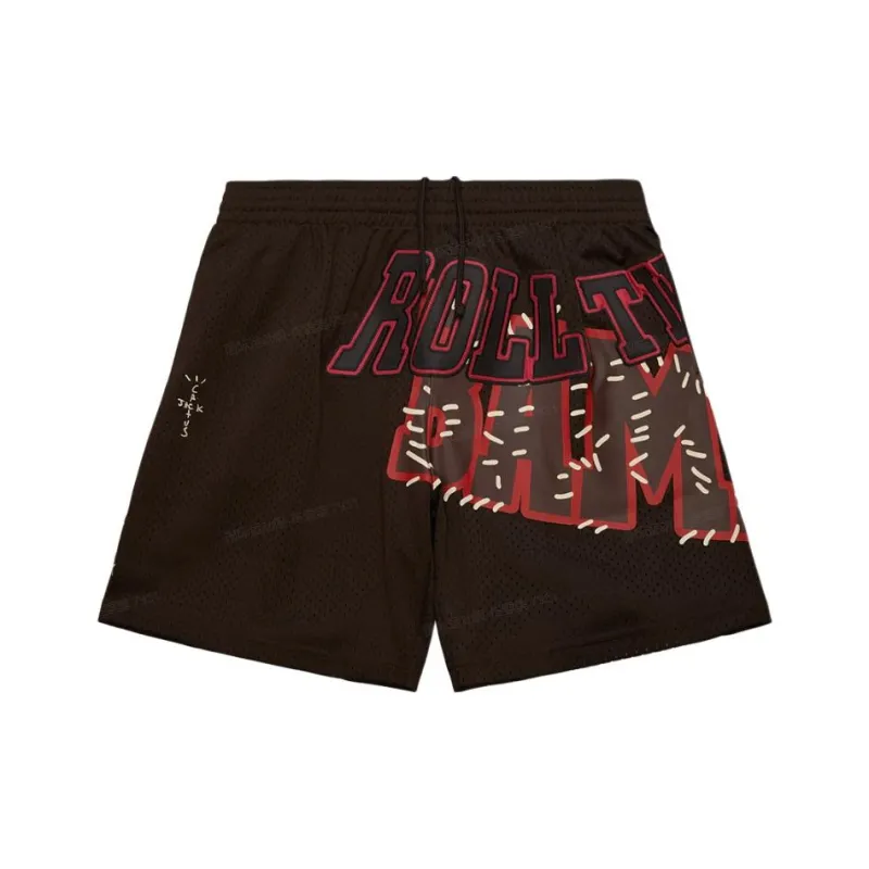 Travis Scott X Mitchell & Ness Alabama Crimson Tide Basketball Shorts-0