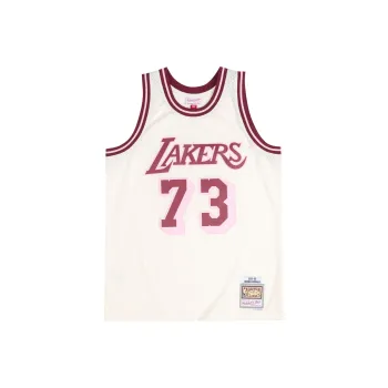 Mitchell & Ness Basketball Jerseys 98 99 Season Los Angeles Lakers Dennis Rodman Size 72 Unisex White
