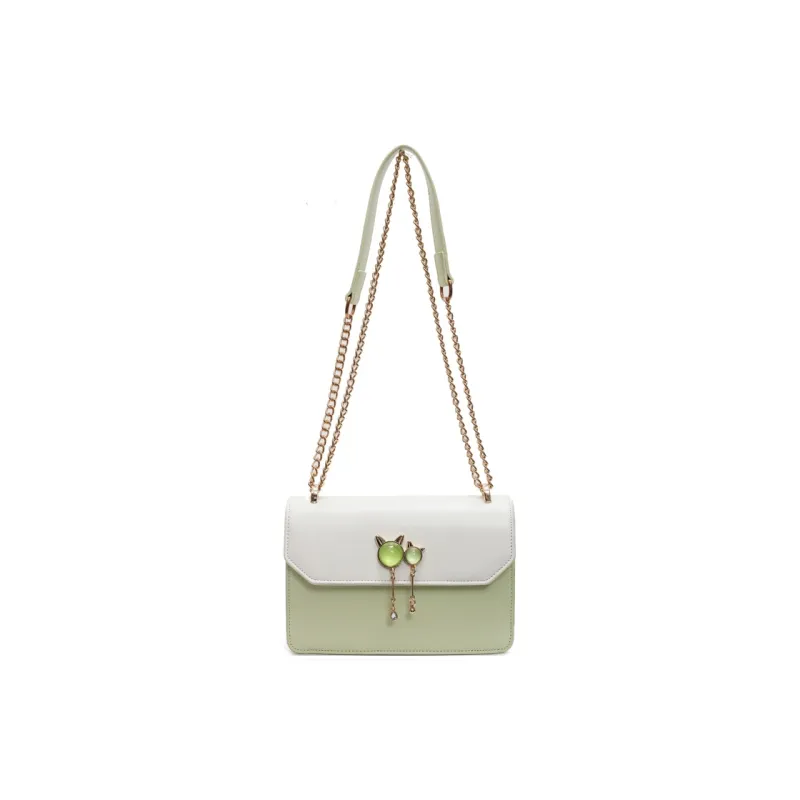 Dusen Kangaroo PU Small Square Bag, Crossbody Bag, Shoulder Bag Regular Women's Black/Purple/Khaki/Green-11