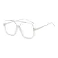 Transparent Silver Frame Plano (Blue Light Blocking)
