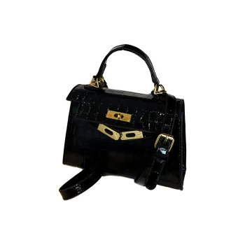 ROSEDAWN PU Handbag Regular Women's Elegant Black