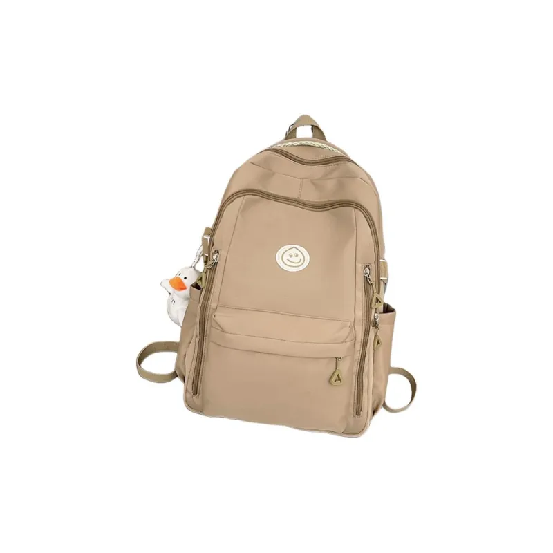ZOGA Nylon Backpack Unisex Black/Pink/Khaki-2